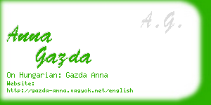 anna gazda business card